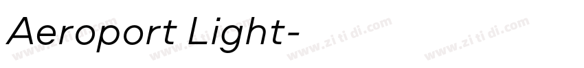Aeroport Light字体转换